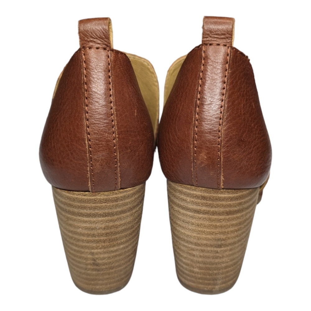 Lucky Brand Brown Open-Toe Block Heel Booties - Picture 5 of 10